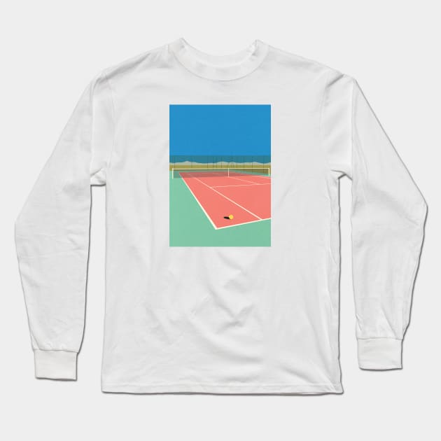 Tennis Court In The Desert Long Sleeve T-Shirt by Rosi Feist